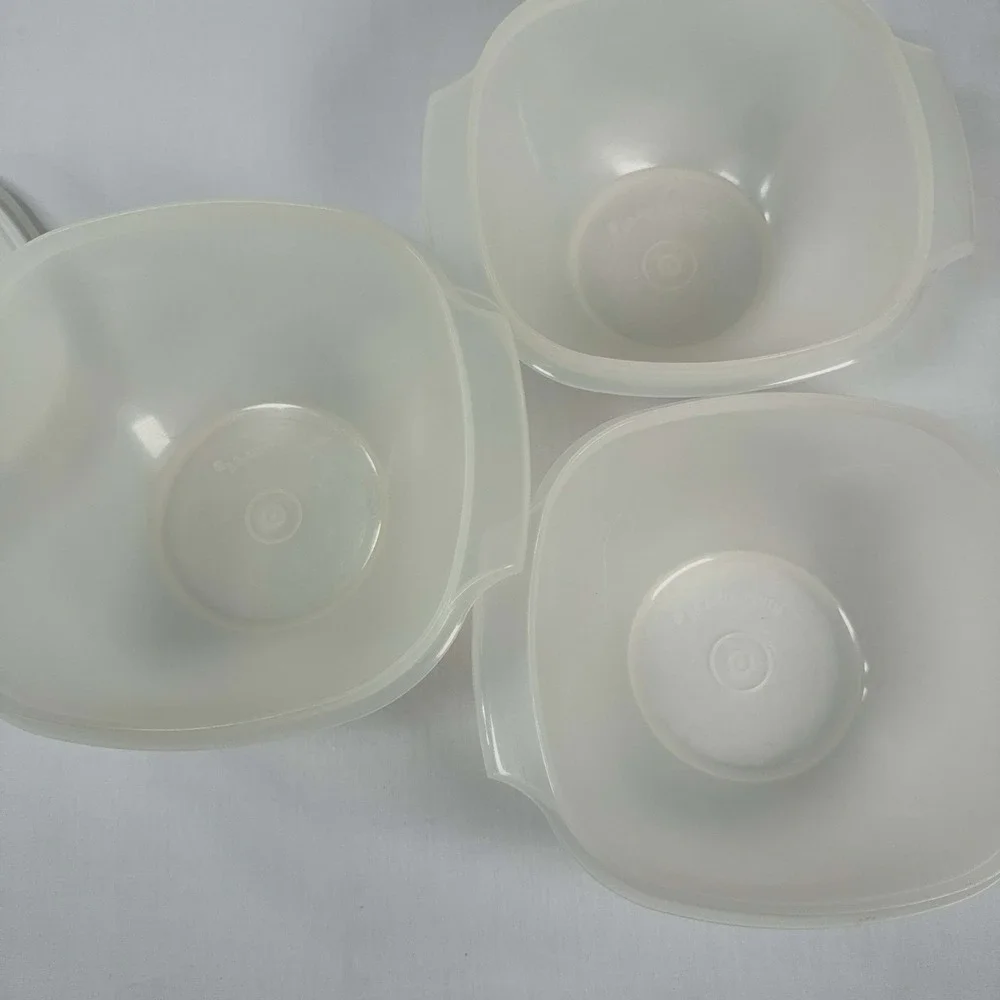 Vintage Tupperware Servalier Square Bowls 3 Pc Set 836 837 838 839